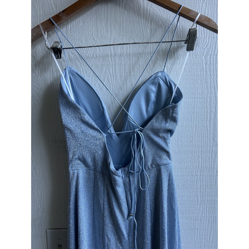 Hello Molly Dear Emilia Companion Star Maxi Dress Size XS Blue Lined Sparkle NWT - Picture 10 of 13
